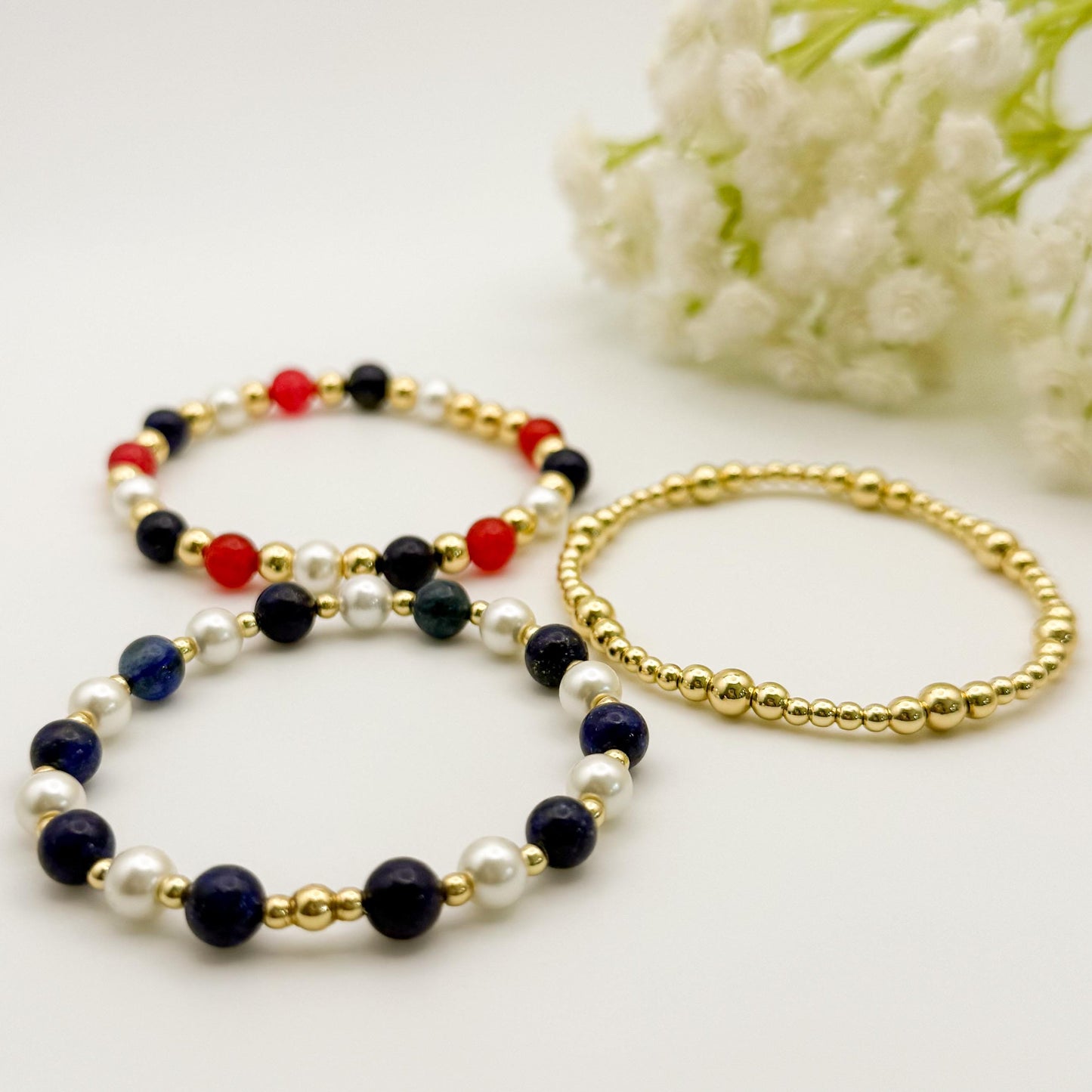 4th of July bracelets | Red, White and Blue bracelets
