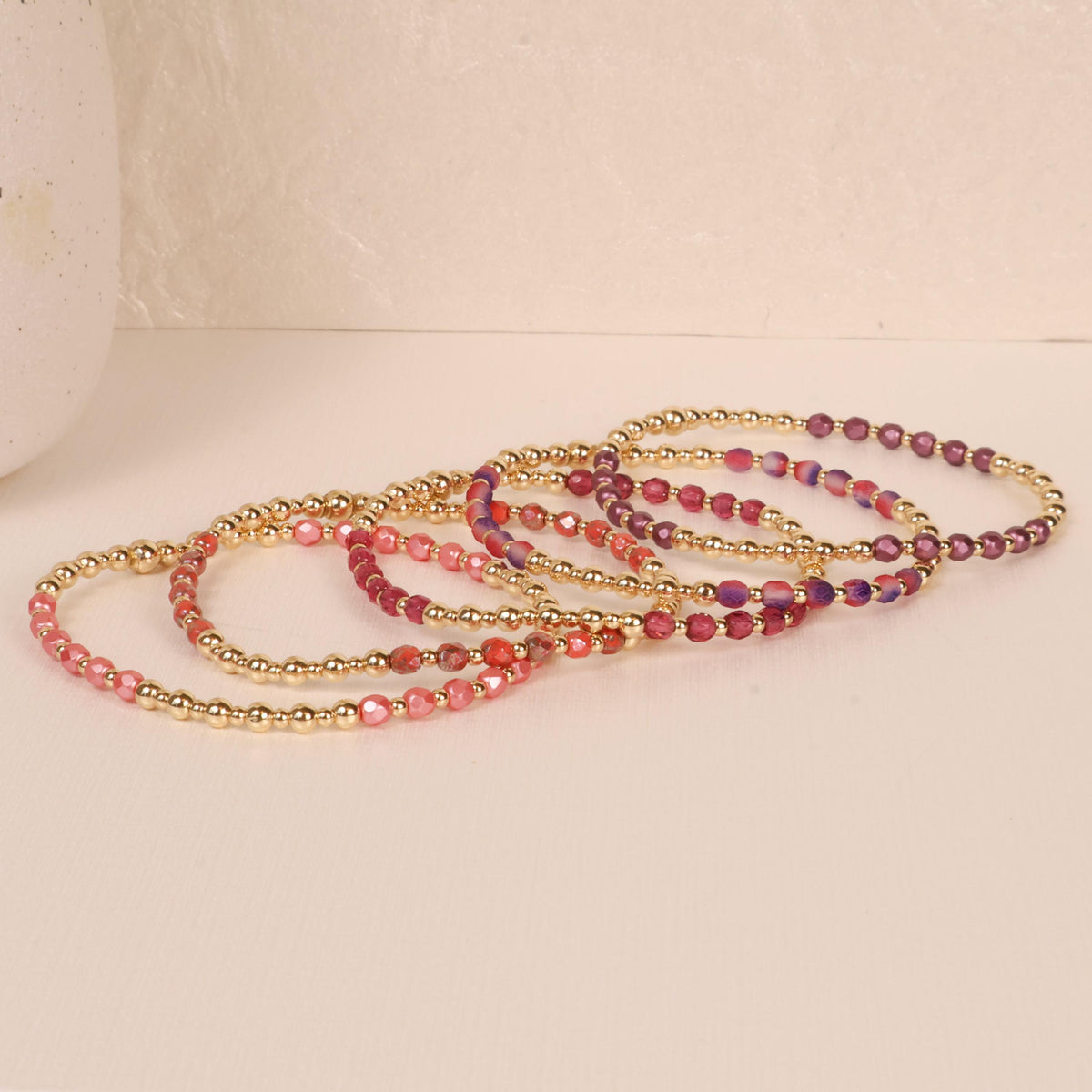 Multicolor Beaded Stretch Bracelet Stacking Everyday Piece Women Gift Birthday Friendship | Signature Collection 14k Gold Filled Non-Tarnish