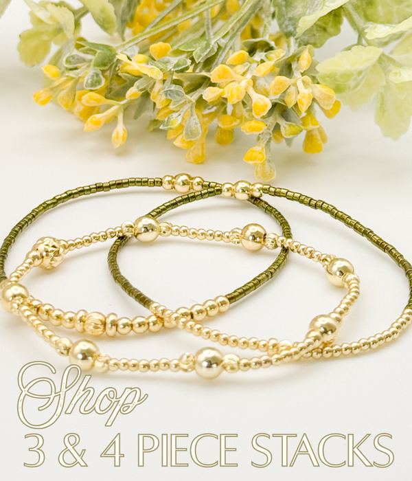 3 & 4 piece bracelet stacks