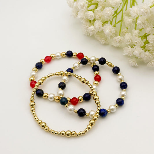 4th of July bracelets | Red, White and Blue bracelets