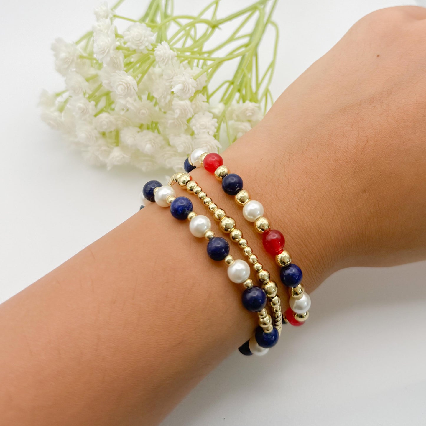 4th of July bracelets | Red, White and Blue bracelets