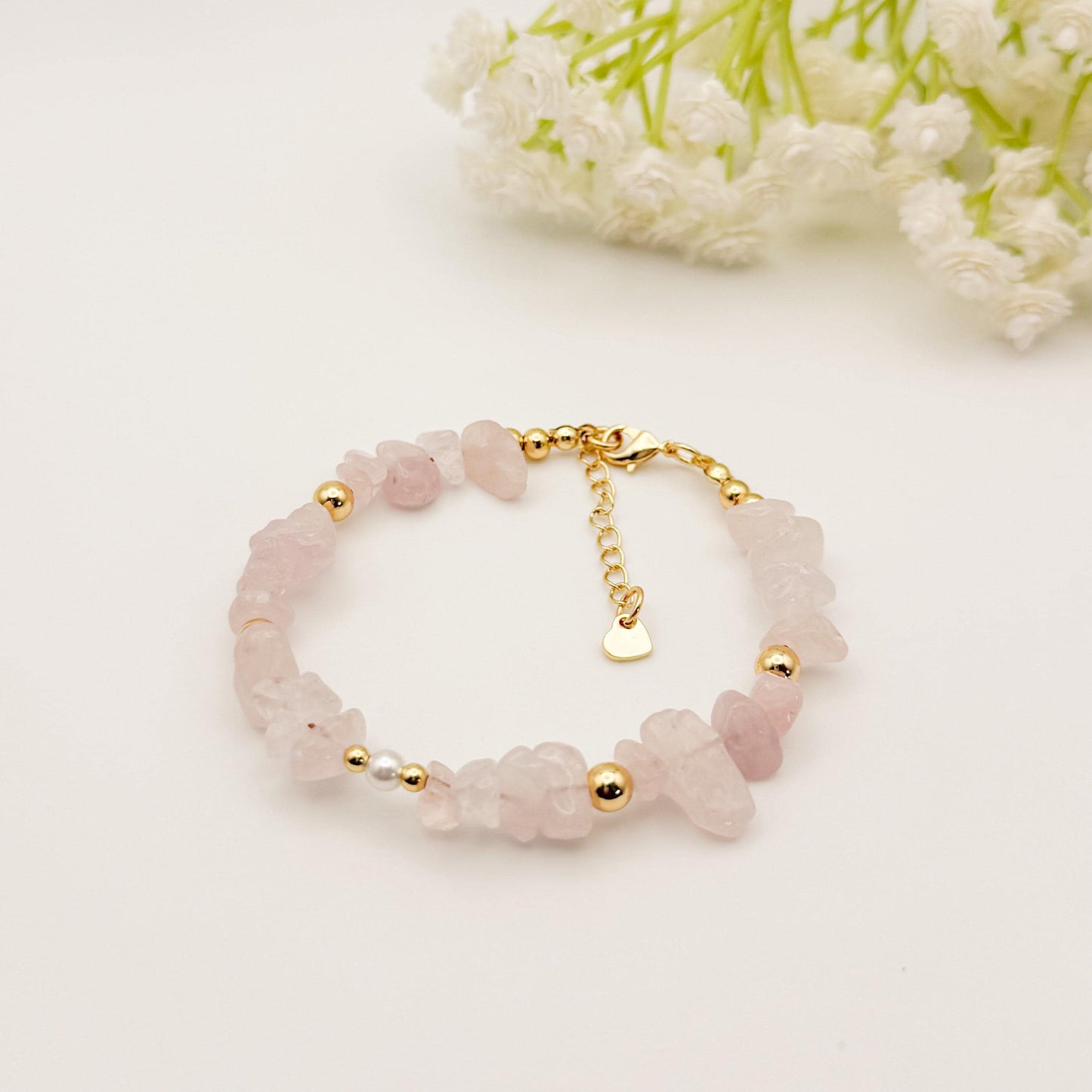 Chunky Rock Gemstone Bracelet | 18k gold filled Bracelet | Gold with Gemstone| Bead Bracelet |Clasp adjustable bracelet| stone beads