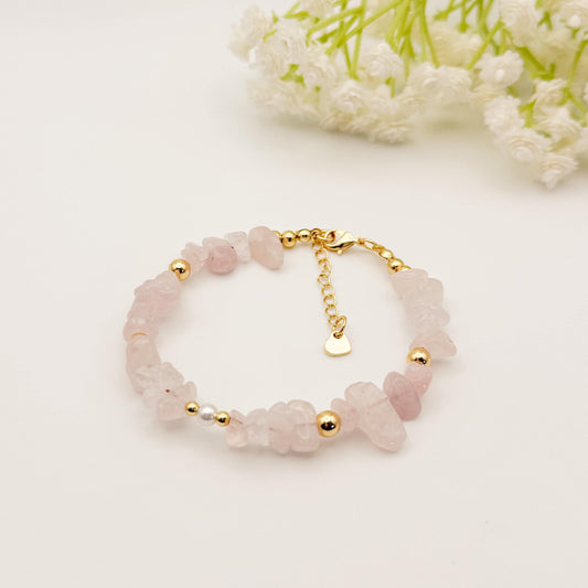 Chunky Rock Gemstone Bracelet | 18k gold filled Bracelet | Gold with Gemstone| Bead Bracelet |Clasp adjustable bracelet| stone beads