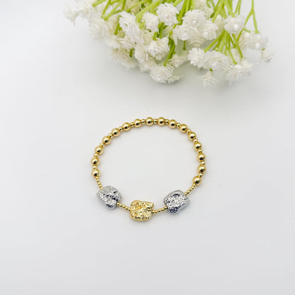 Chunky Mixed Metal Bracelet | 18k Gold Filled, Sterling Silver