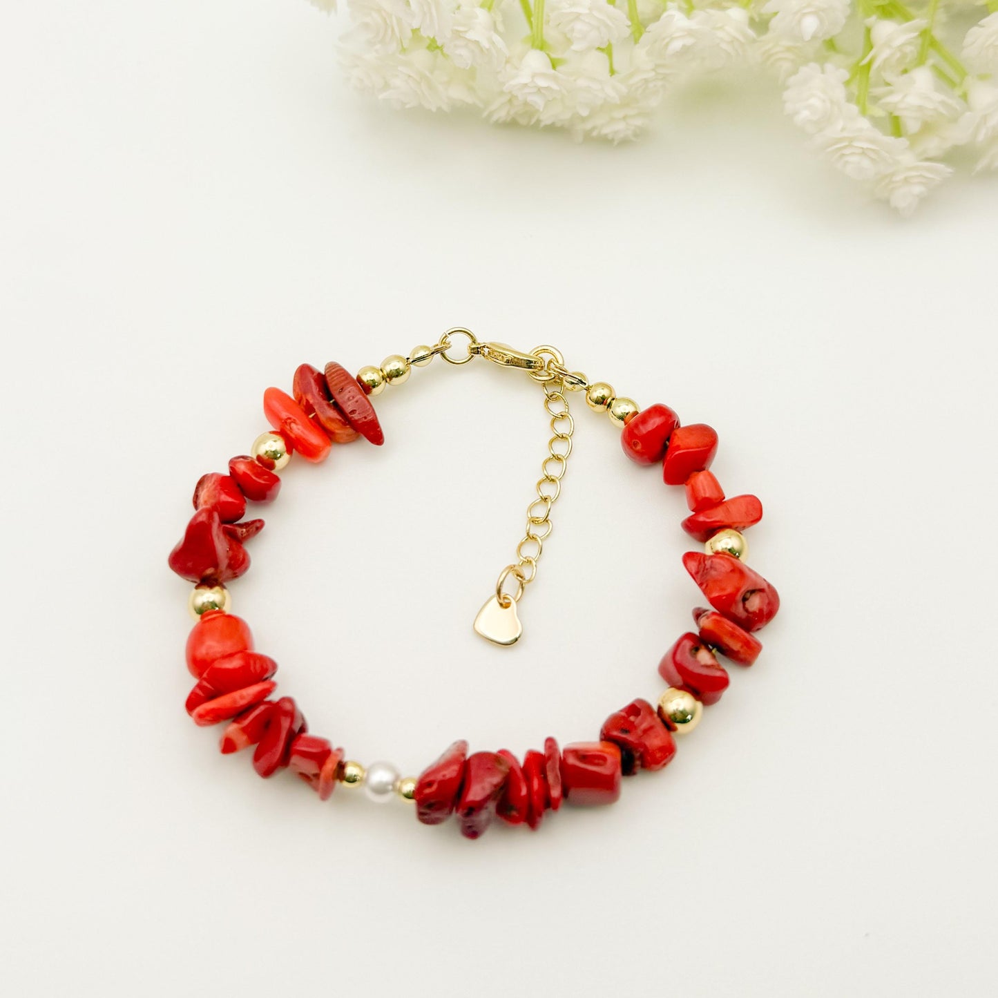 Chunky Rock Gemstone Bracelet | 18k gold filled Bracelet | Gold with Gemstone| Bead Bracelet |Clasp adjustable bracelet| stone beads