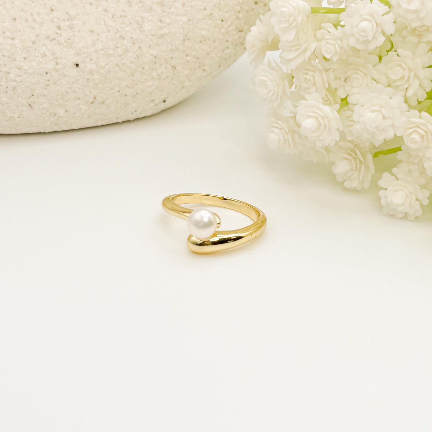 Gold Filled Pearl Jewelry Gift Box | Beaded Bracelets & Ring Set