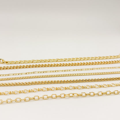 18k Gold Filled Chain Bracelets  Stacking Bracelets, Minimalist Jewelry
