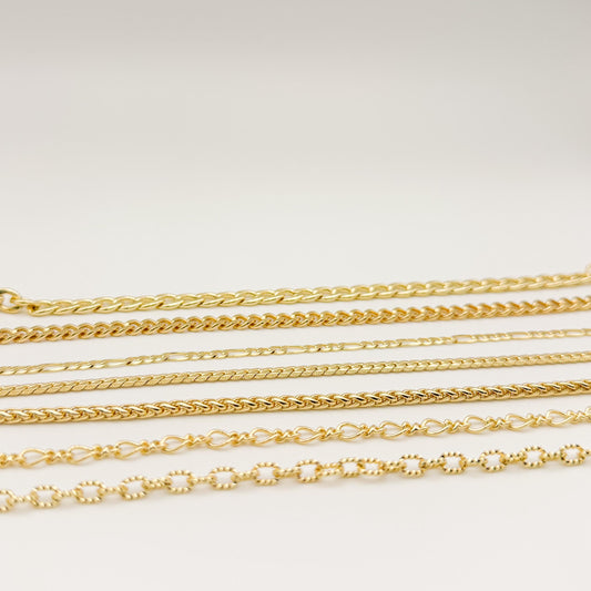 18k Gold Filled Chain Bracelets  Stacking Bracelets, Minimalist Jewelry