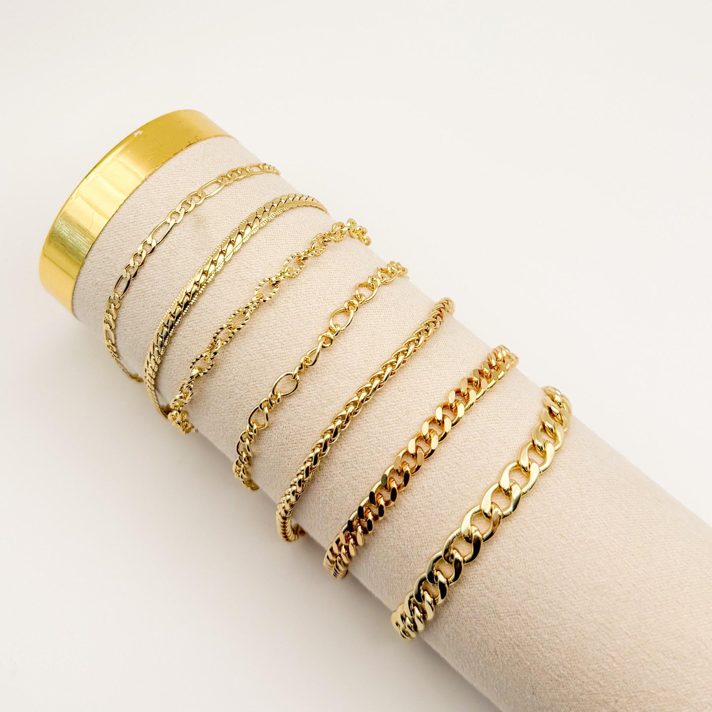 18k Gold Filled Chain Bracelets  Stacking Bracelets, Minimalist Jewelry