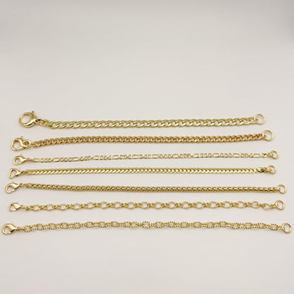 18k Gold Filled Chain Bracelets  Stacking Bracelets, Minimalist Jewelry