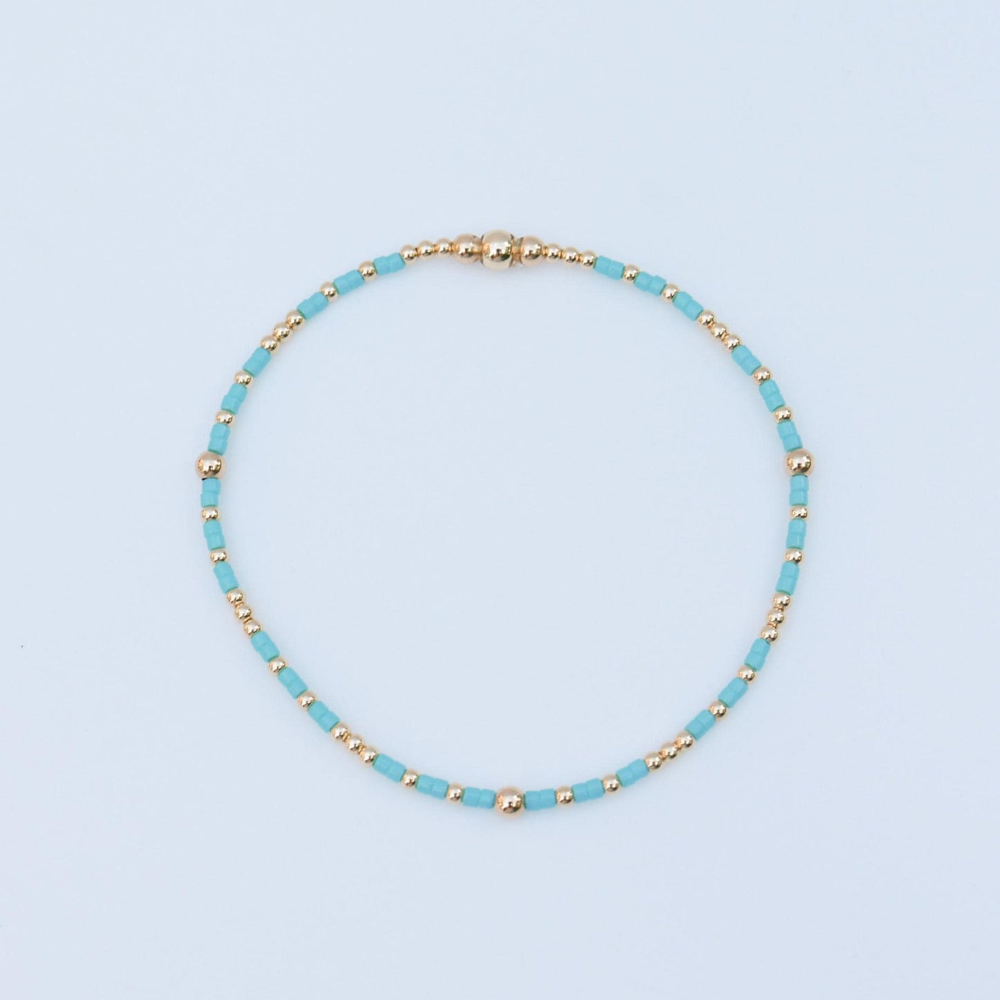 Signature Summer Seed Bead Stacking Bracelets | 14k Gold Filled Non-Tarnish with Colored Seed Beads| Stretch Beaded Bracelet| Tiny bead