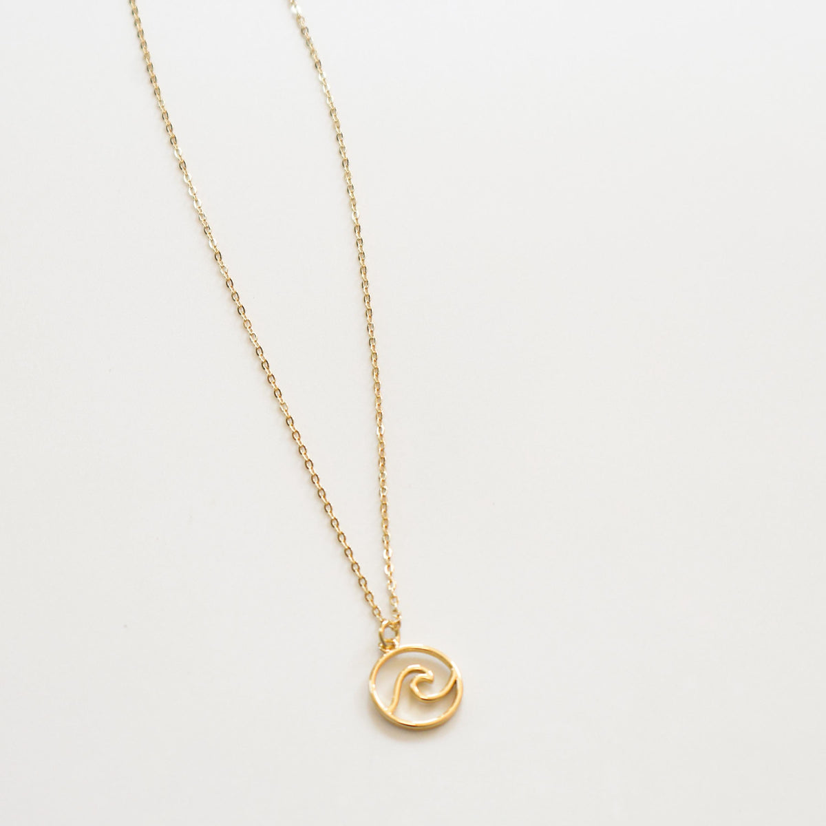 Waves Necklace | Gold Chain Necklace with Charm